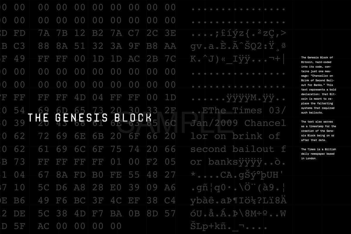 Genesis Block Poster